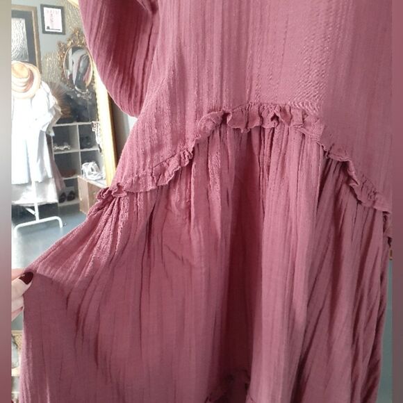 Zara Deep Red Long Sleeve Dress - Picture 10 of 15